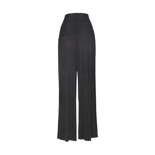 Black Modal Jersey High Waist Pants