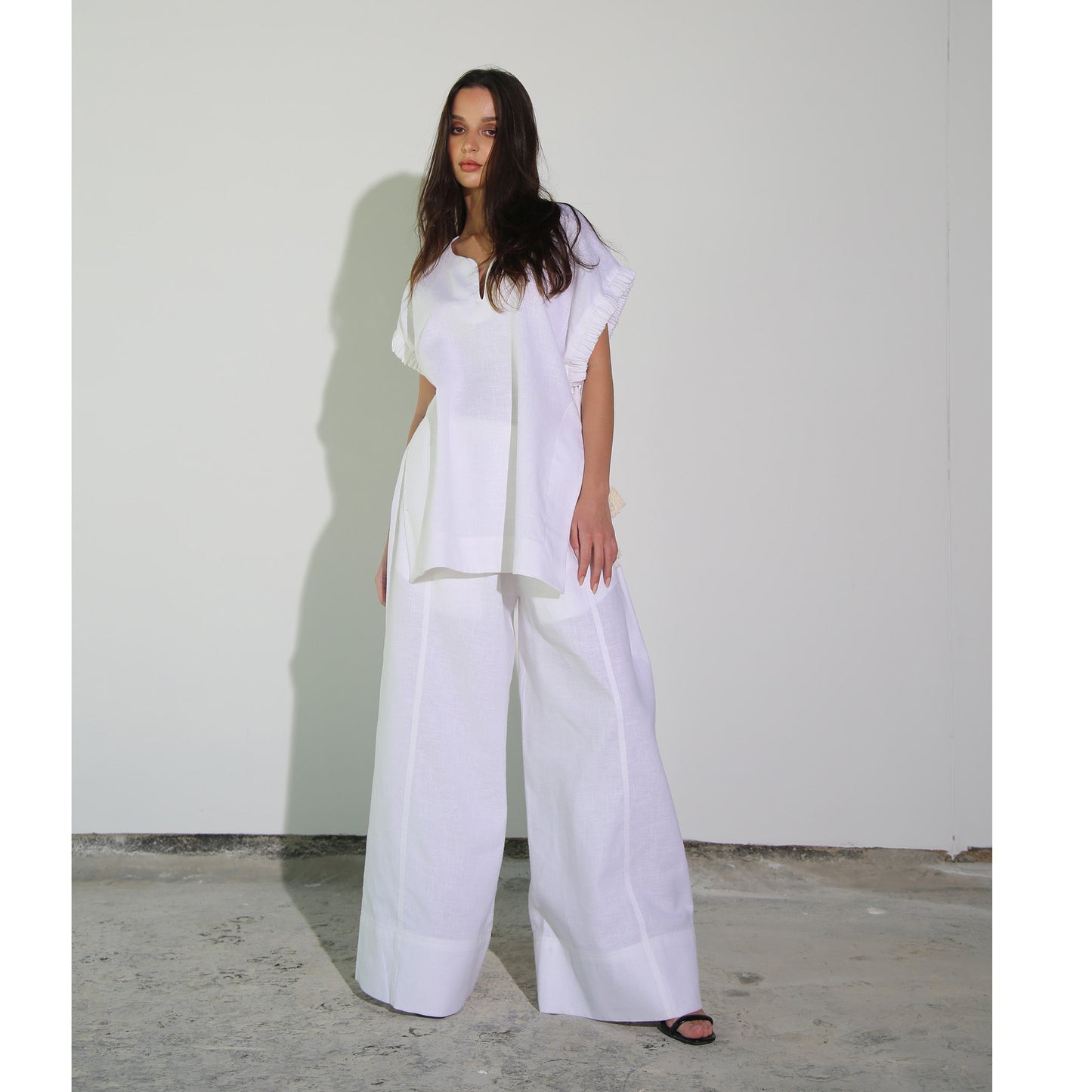 Off White Linen Tunic