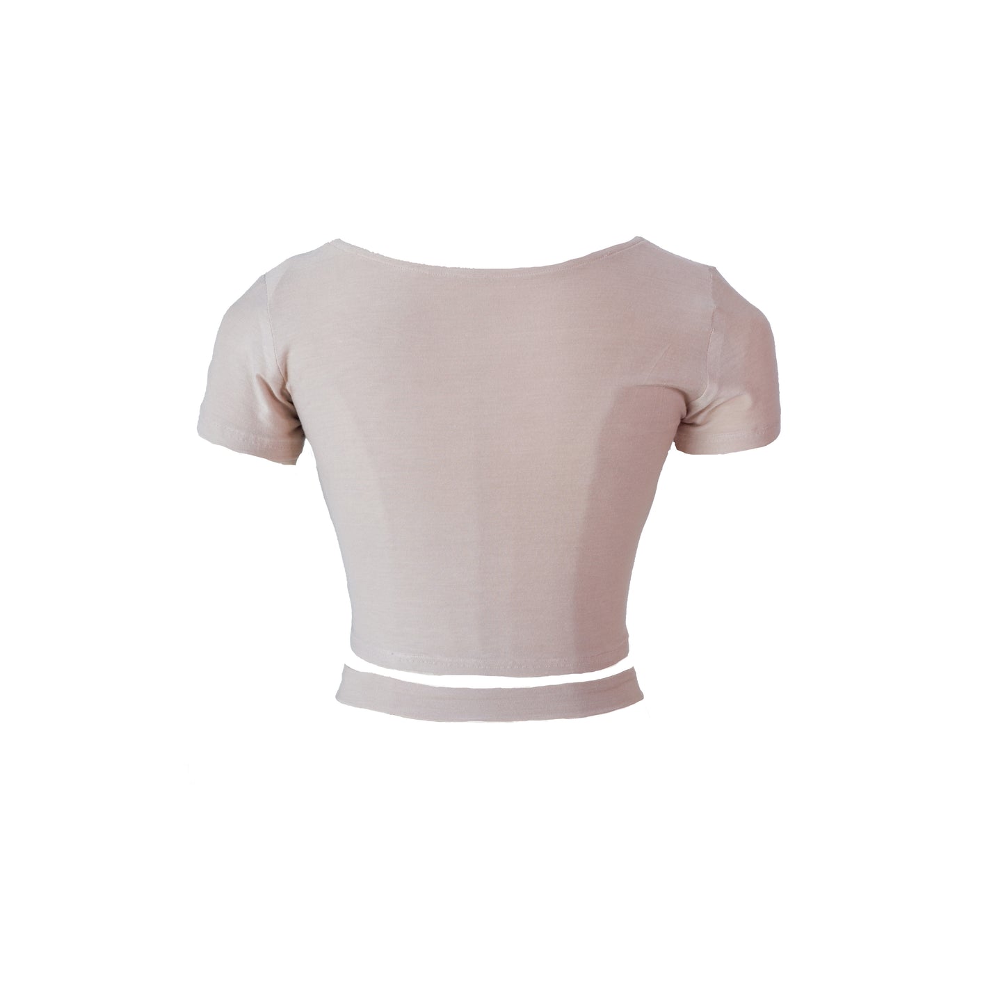 Nude Modal Soft Jersey Cut Out Crop Top